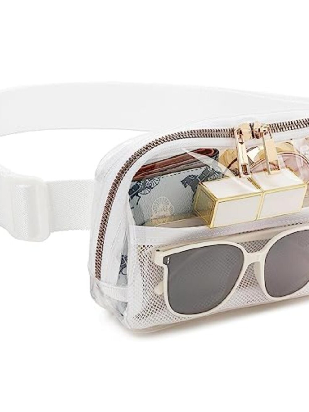 Clear Fanny Pack Stadium Approved Waterproof PVC Waist Bag for Concerts Travel